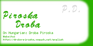 piroska droba business card